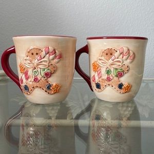 - Set of 4. Pfaltzgraff Crafty Christmas Gingerbread Mug.